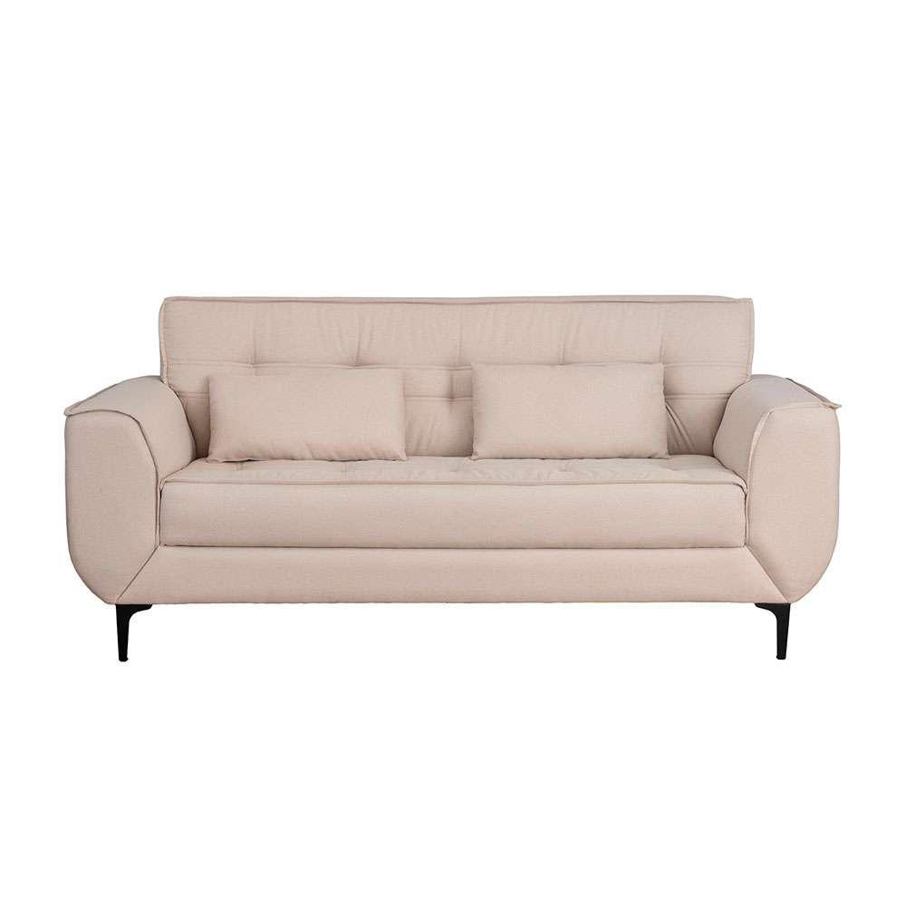 Sofá 3 Lugares Piacenza Linho Bege 202 cm - 5