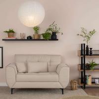 Sofá 2 Lugares Piacenza Linho Bege 152 cm