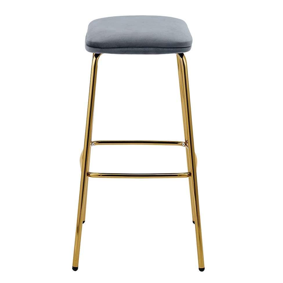 Conjunto com 2 Banquetas Connie Cinza Escuro - 4