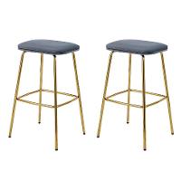 Conjunto com 2 Banquetas Connie Cinza Escuro - 1