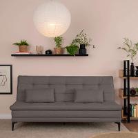 Sofá-Cama Casal 3 Lugares Prince Linho Cinza - 1