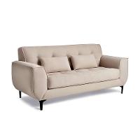 Sofá 3 Lugares Piacenza Suede Bege 202 cm - 2