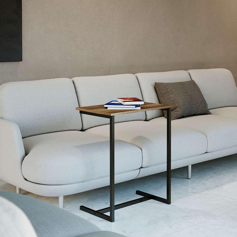 Mesa Lateral Retangular UrbnFlex Preta e Mel - 2