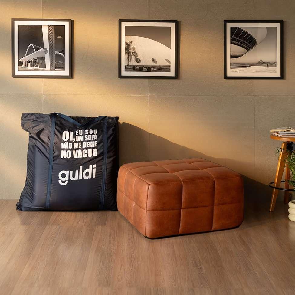 Módulo Puff Sofá Guldi Popup Corino Caramelo - 1