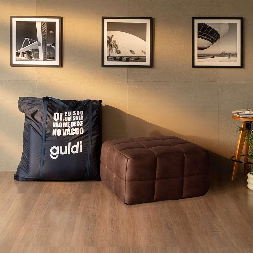 Módulo Puff Sofá Guldi Popup Corino Café - 1