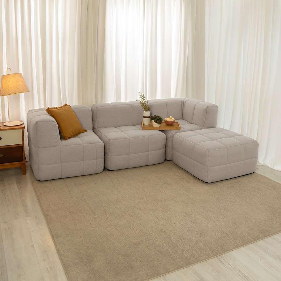 Módulo Puff Sofá Guldi Popup Linho Cru - 8