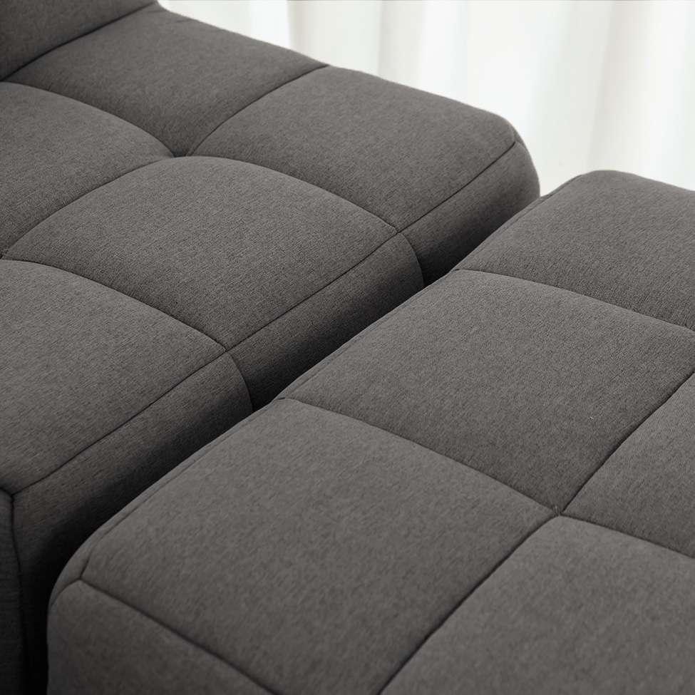 Módulo Puff Sofá Guldi Popup Linho Grafite - 6