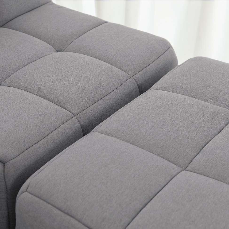 Módulo Puff Sofá Guldi Popup Linho Cinza - 6