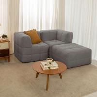 Módulo Puff Sofá Guldi Popup Linho Cinza - 10