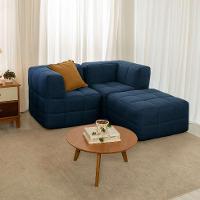 Módulo Puff Sofá Guldi Popup Linho Azul - 10