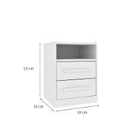 Mesa de Cabeceira Hera 2 GV Neve - 3