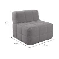 Sofá Guldi Popup com 2 Módulos Centrais Linho Cinza - 3