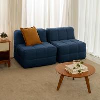 Sofá Guldi Popup com 2 Módulos Centrais Linho Azul - 1