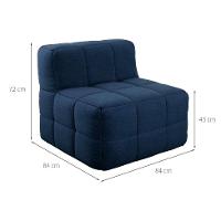 Sofá Guldi Popup com 2 Módulos Centrais Linho Azul - 3