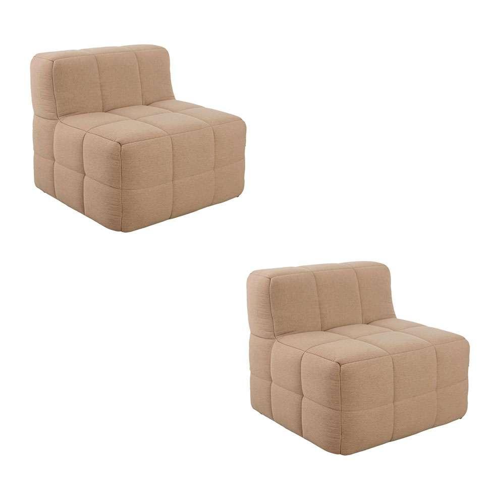 Sofá Guldi Popup com 2 Módulos Centrais Linho Bege - 4