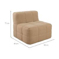 Sofá Guldi Popup com 2 Módulos Centrais Linho Bege - 3