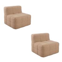 Sofá Guldi Popup com 2 Módulos Centrais Linho Bege