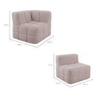 Sofá Guldi Popup com 2 Módulos Centrais e Canto Linho Cru - 3