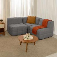 Sofá Guldi Popup com 2 Módulos Centrais e Canto Linho Cinza - 1