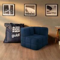 Sofá Guldi Popup com Módulo Canto Central e Puff Linho Azul - 2