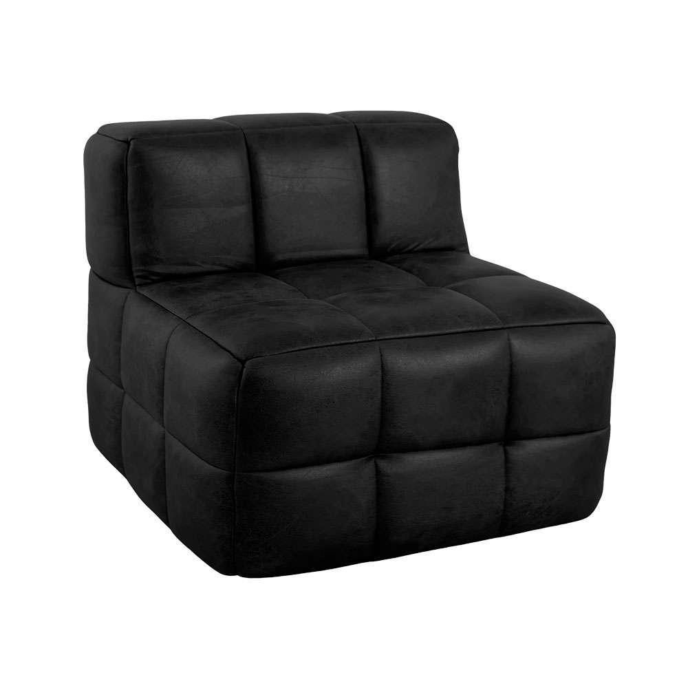 Sofá Guldi Popup com 2 Módulos Canto e 2 Centrais Corino Preto - 9