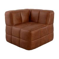 Sofá Guldi Popup com 2 Módulos Canto e 2 Centrais Corino Caramelo - 6