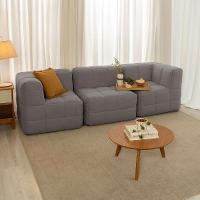 Sofá Guldi Popup com 2 Módulos Canto e Central Linho Cinza - 1