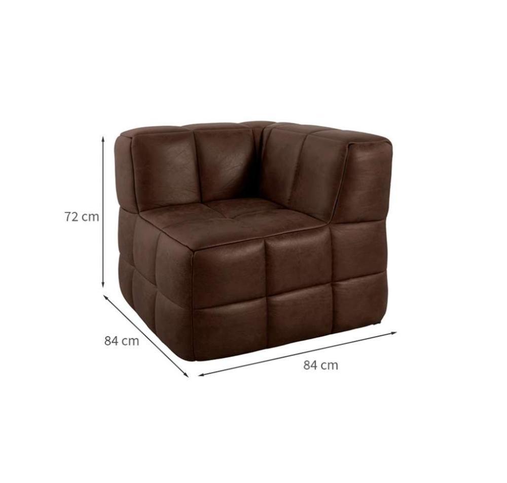 Sofá Guldi Popup com 2 Módulos Canto Corino Café - 3