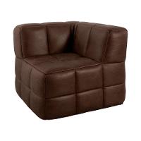 Sofá Guldi Popup com 2 Módulos Canto Corino Café - 6