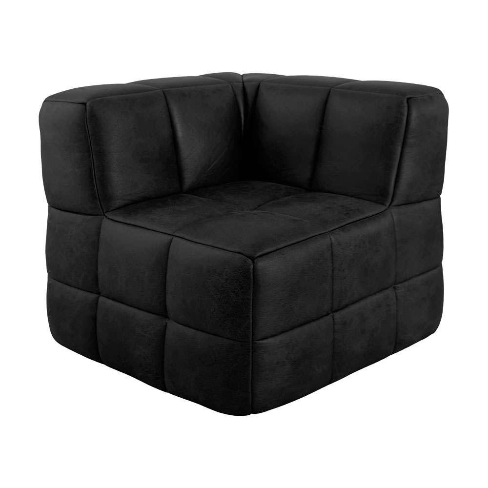 Sofá Guldi Popup com 2 Módulos Canto e Central Corino Preto - 6