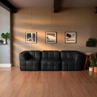 Sofá Guldi Popup com 2 Módulos Canto e Central Corino Preto - 1