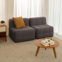 Sofá Guldi Popup com 2 Módulos Centrais Linho Grafite - 1