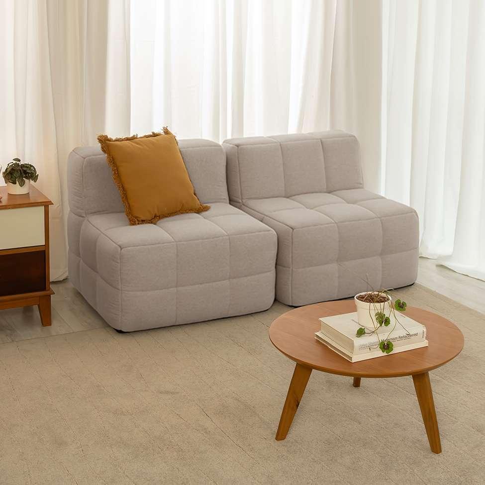 Sofá Guldi Popup com 2 Módulos Centrais Linho Cru - 1