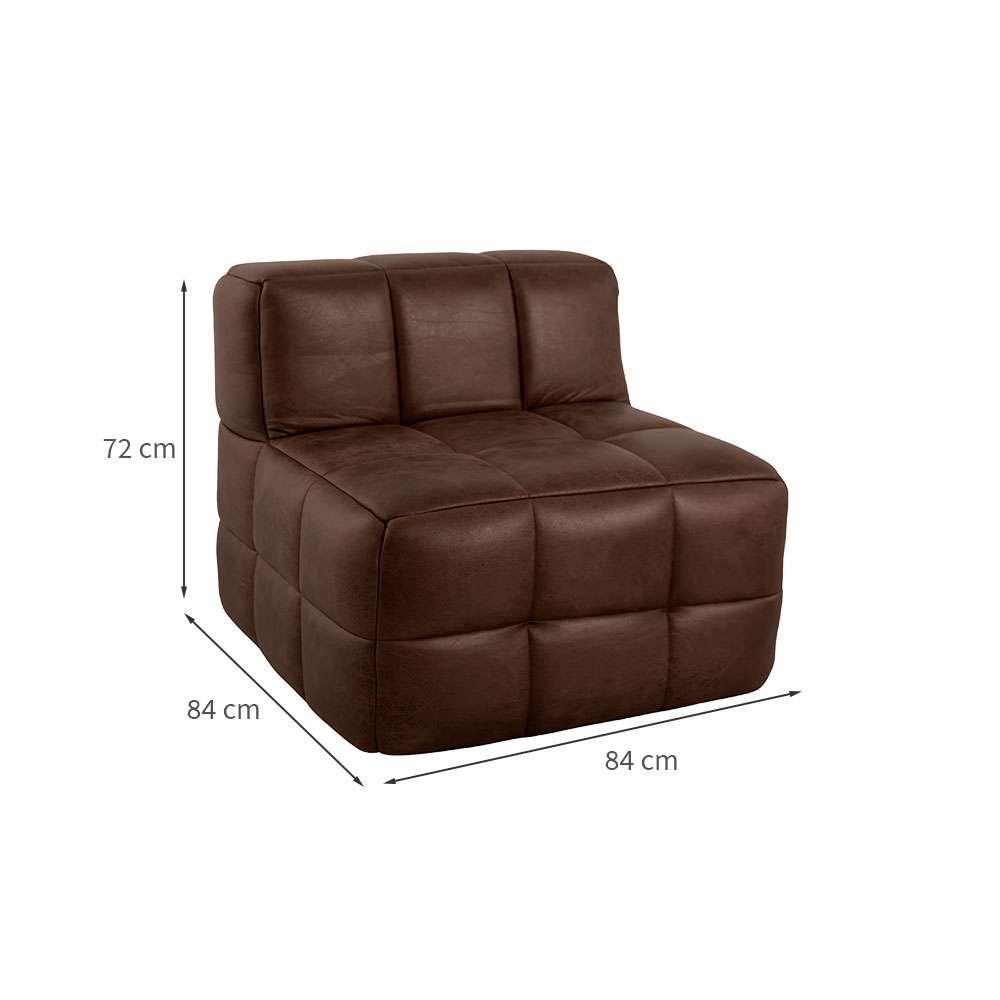 Sofá Guldi Popup com 2 Módulos Centrais Corino Café - 3