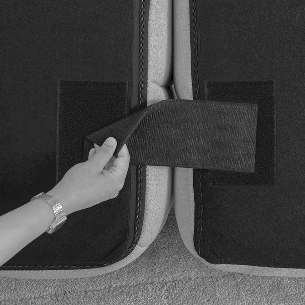 Sofá Guldi Popup com 2 Módulos Centrais Corino Café - 9