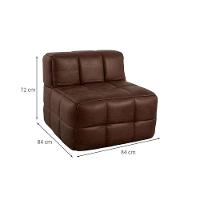 Sofá Guldi Popup com 2 Módulos Centrais Corino Café - 3