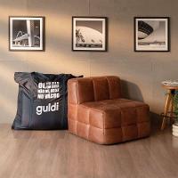 Sofá Guldi Popup com 2 Módulos Centrais Corino Caramelo - 2