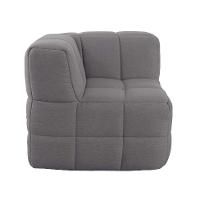 Sofá Guldi Popup com 2 Módulos Canto e Puff Linho Cinza - 6