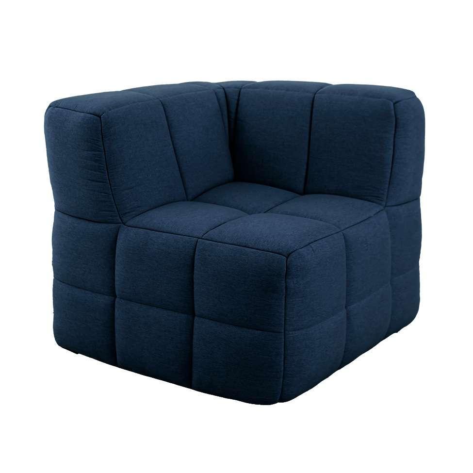 Sofá Guldi Popup com 2 Módulos Canto e 2 Centrais Linho Azul - 5