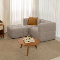 Sofá Guldi Popup com 2 Módulos Canto e Puff Linho Cru - 10