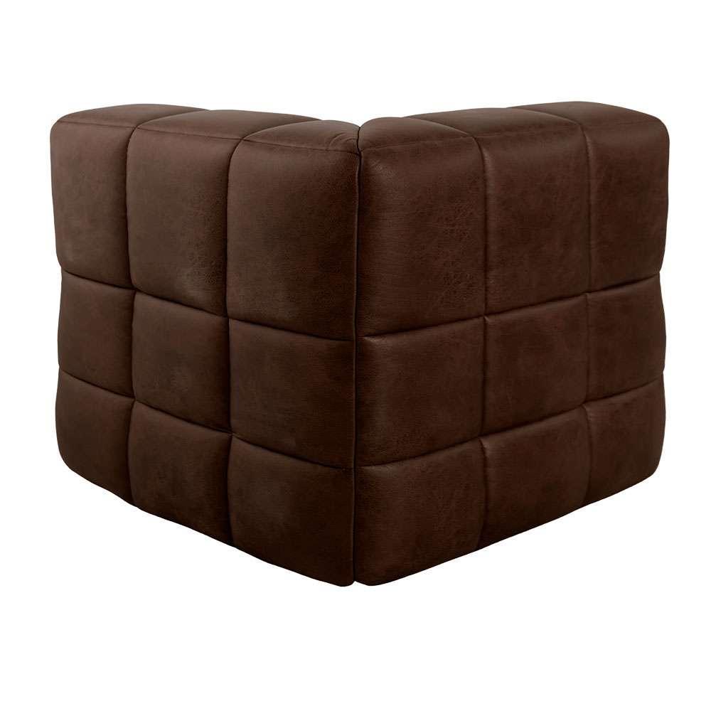 Sofá Guldi Popup com 2 Módulos Canto e Puff Corino Café - 7