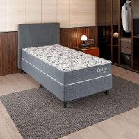 Cama Box com Colchão Solteiro Celine Molas Ensacadas (62x88x188) Cinza - 2
