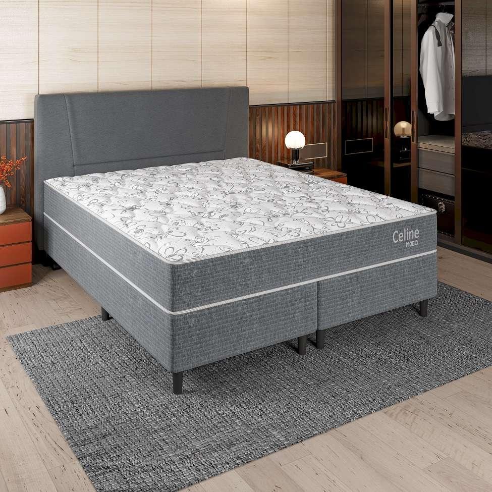 Base para Cama Box Queen Celine (40x158x198) Cinza - 2