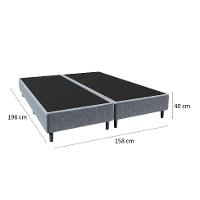 Base para Cama Box Queen Celine (40x158x198) Cinza - 3