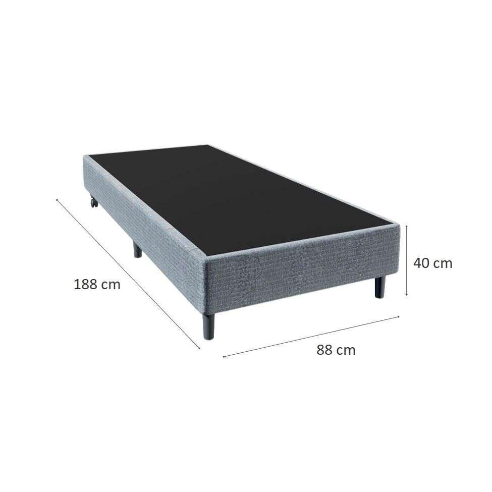 Base para Cama Box Solteiro Celine (40x88x188) Cinza - 3