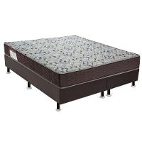Cama Box Cori I com Colchão Queen Espuma D45 Iso (18x158x198) Marrom - 1
