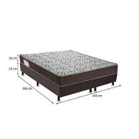 Cama Box Cori I com Colchão Queen Espuma D45 Iso (18x158x198) Marrom - 3