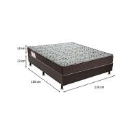 Cama Box Cori II com Colchão Casal Espuma D45 Iso (18x128x188) Marrom - 3