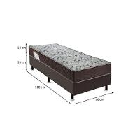 Cama Box Cori I com Colchão Solteiro Espuma D45 Iso (18x88x188) Marrom - 3