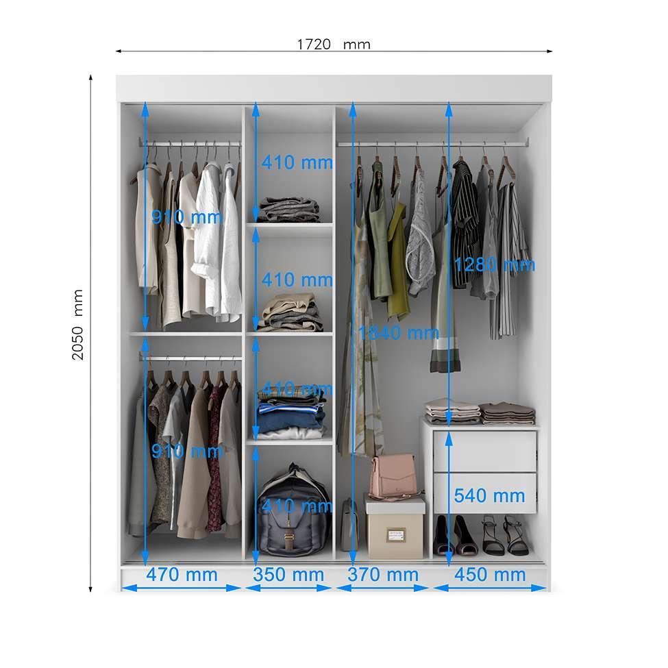 Guarda-Roupa Casal com Espelho Paris 3 PT 2 GV Branco - 7